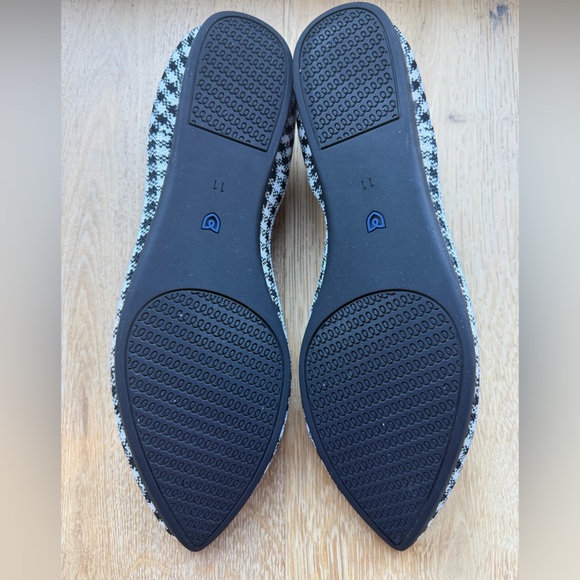 Rothy’s Picnic Point Flat Gingham Black and Whitr Size 11 - Picture 4 of 7